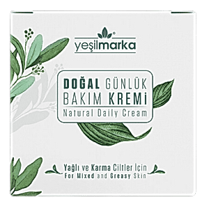 Yeşilmarka Karma ve Yağlı Ciltler İçin Doğal Günlük Bakım Kremi 50 mL