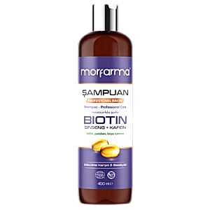 Yeşilmarka Morfarma Profesyonel Bakım Şampuanı – Biotin + Ginseng + Kafein 400 mL