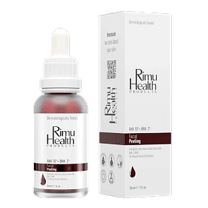Rimu Health Canlandırıcı ve Cilt Tonu Eşitleyici Yüz Peeling Serum (AHA 10% + BHA 2%) 30mL