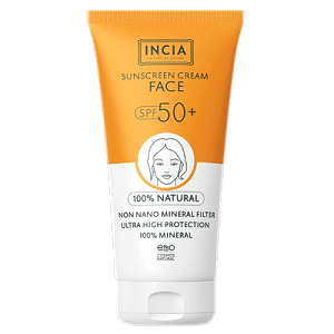 Incia Yüz için Güneş Kremi Mineral Filtreli 50 SPF 50 mL